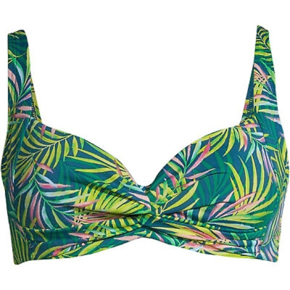 NWT! 💚 LANDS’ END Twist Front Underwire Bikini Top – Size 14, NWT - Picture 7 of 13